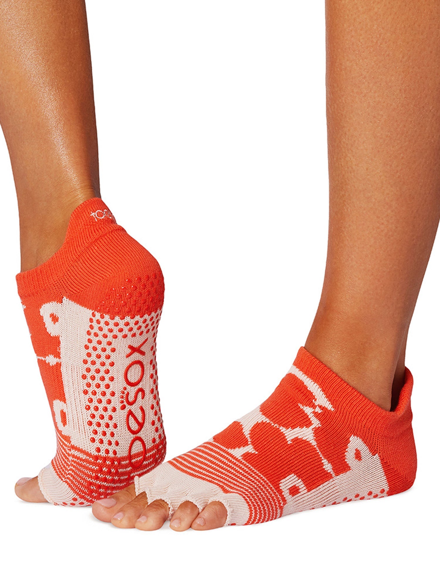 [限定SALE][ToeSox] Low Rise ローライズ（Half-Toe／つま先なし） グリップ ソックス ／ ヨガ ピラティス 滑り止め付 靴下 [EX]