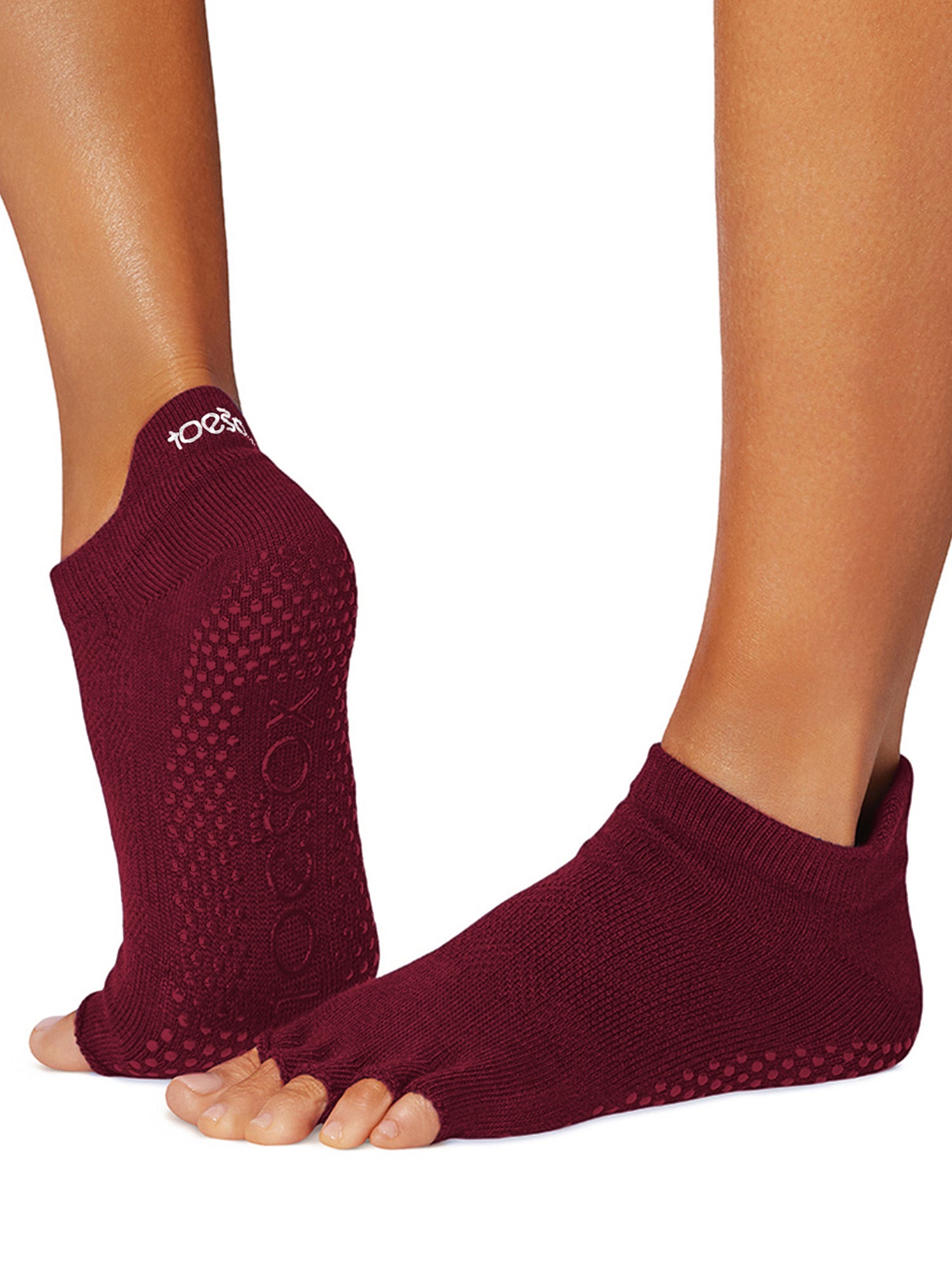 [ToeSox] Low Rise ローライズ（Half-Toe／つま先なし） グリップ ソックス ／ ヨガ ピラティス 滑り止め付 靴下 25FW_D2