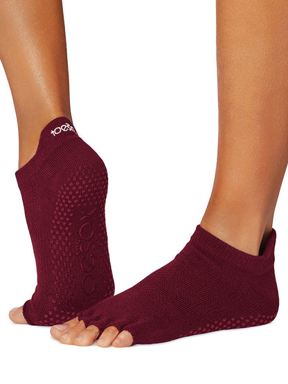 [限定SALE][ToeSox] Low Rise ローライズ（Half-Toe／つま先なし） グリップ ソックス ／ ヨガ ピラティス 滑り止め付 靴下 [EX]