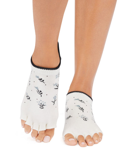 [限定SALE][ToeSox] Low Rise ローライズ（Half-Toe／つま先なし） グリップ ソックス ／ ヨガ ピラティス 滑り止め付 靴下 [EX]