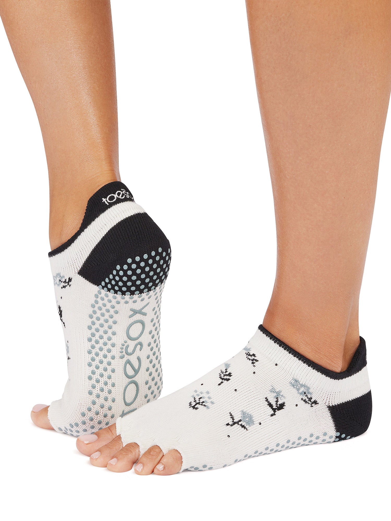 [限定SALE][ToeSox] Low Rise ローライズ（Half-Toe／つま先なし） グリップ ソックス ／ ヨガ ピラティス 滑り止め付 靴下 [EX]