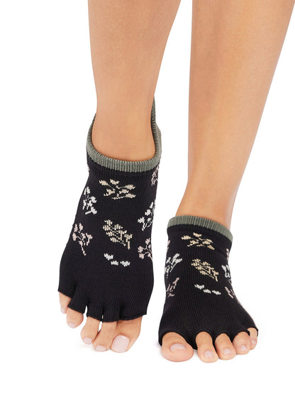 [限定SALE][ToeSox] Low Rise ローライズ（Half-Toe／つま先なし） グリップ ソックス ／ ヨガ ピラティス 滑り止め付 靴下 [EX]