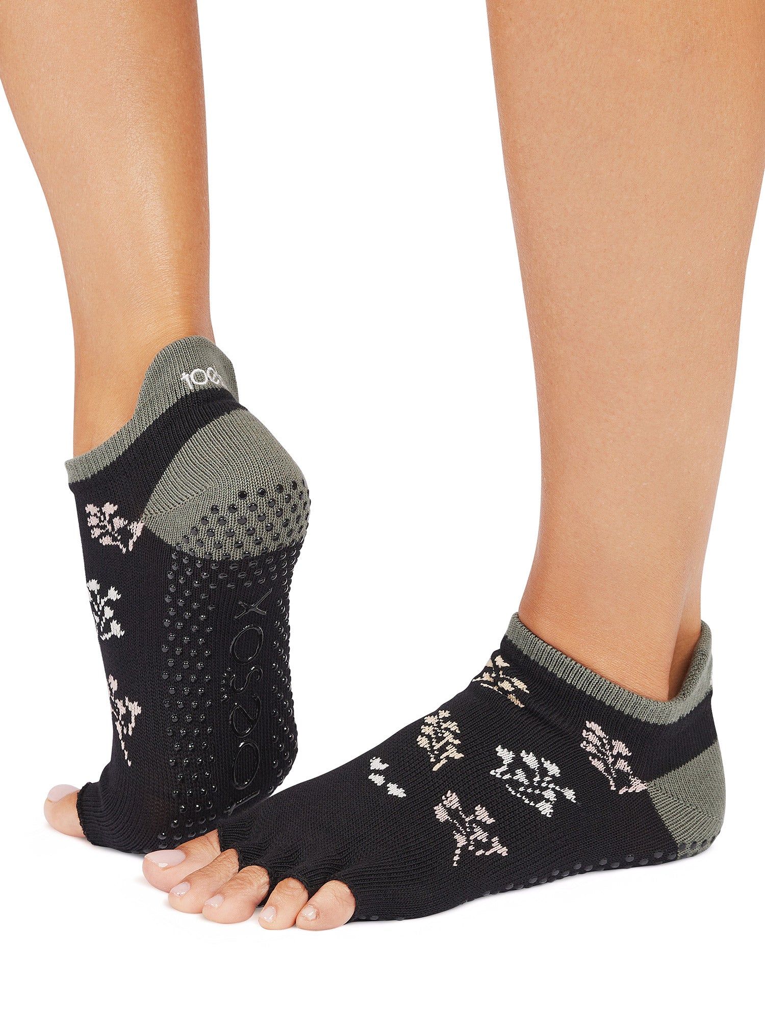 [ToeSox] Low Rise ローライズ（Half-Toe／つま先なし） グリップ ソックス ／ ヨガ ピラティス 滑り止め付 靴下 25FW_D2