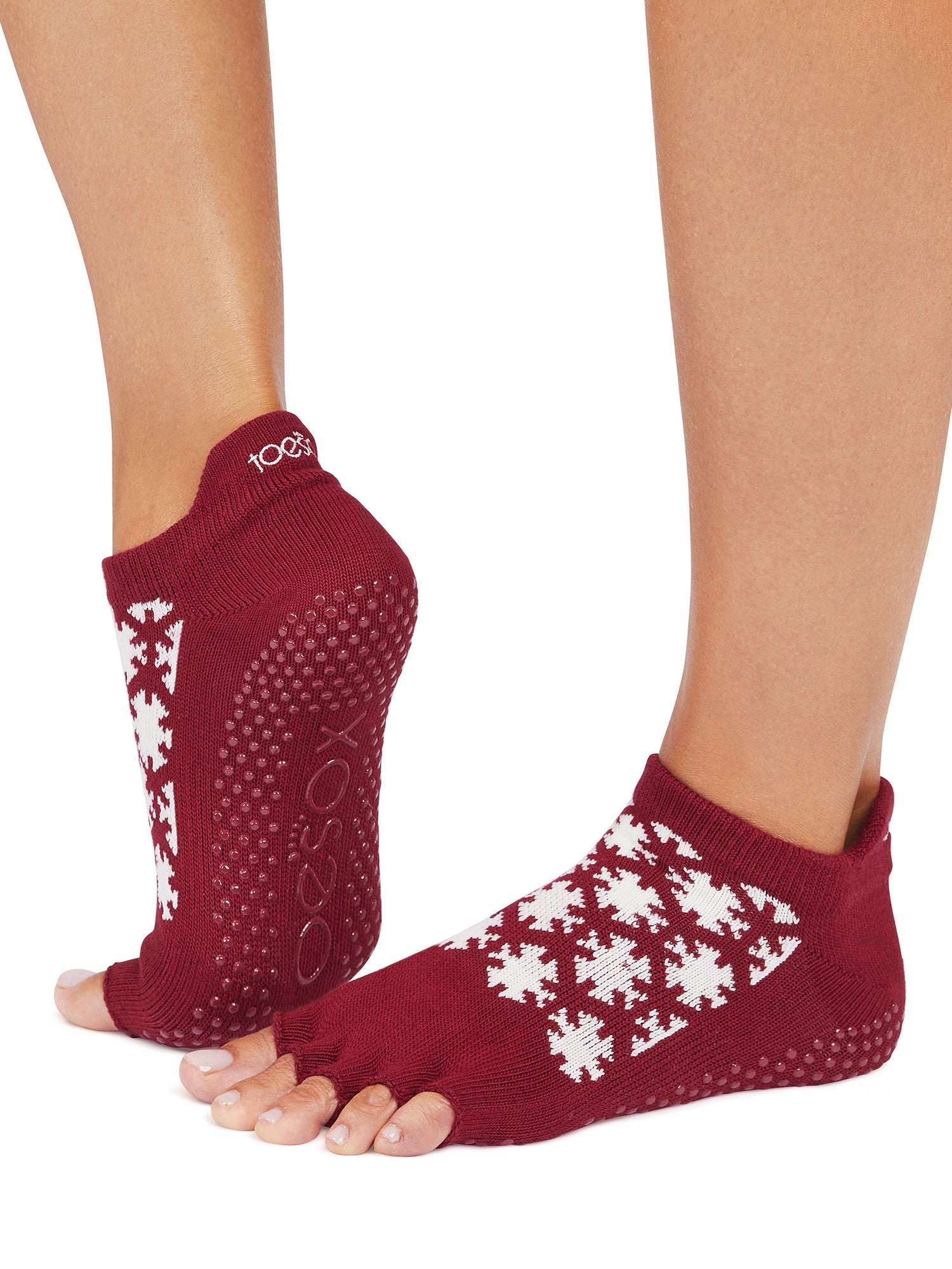 [ToeSox] Low Rise ローライズ（Half-Toe／つま先なし） グリップ ソックス ／ ヨガ ピラティス 滑り止め付 靴下 25FW_D2