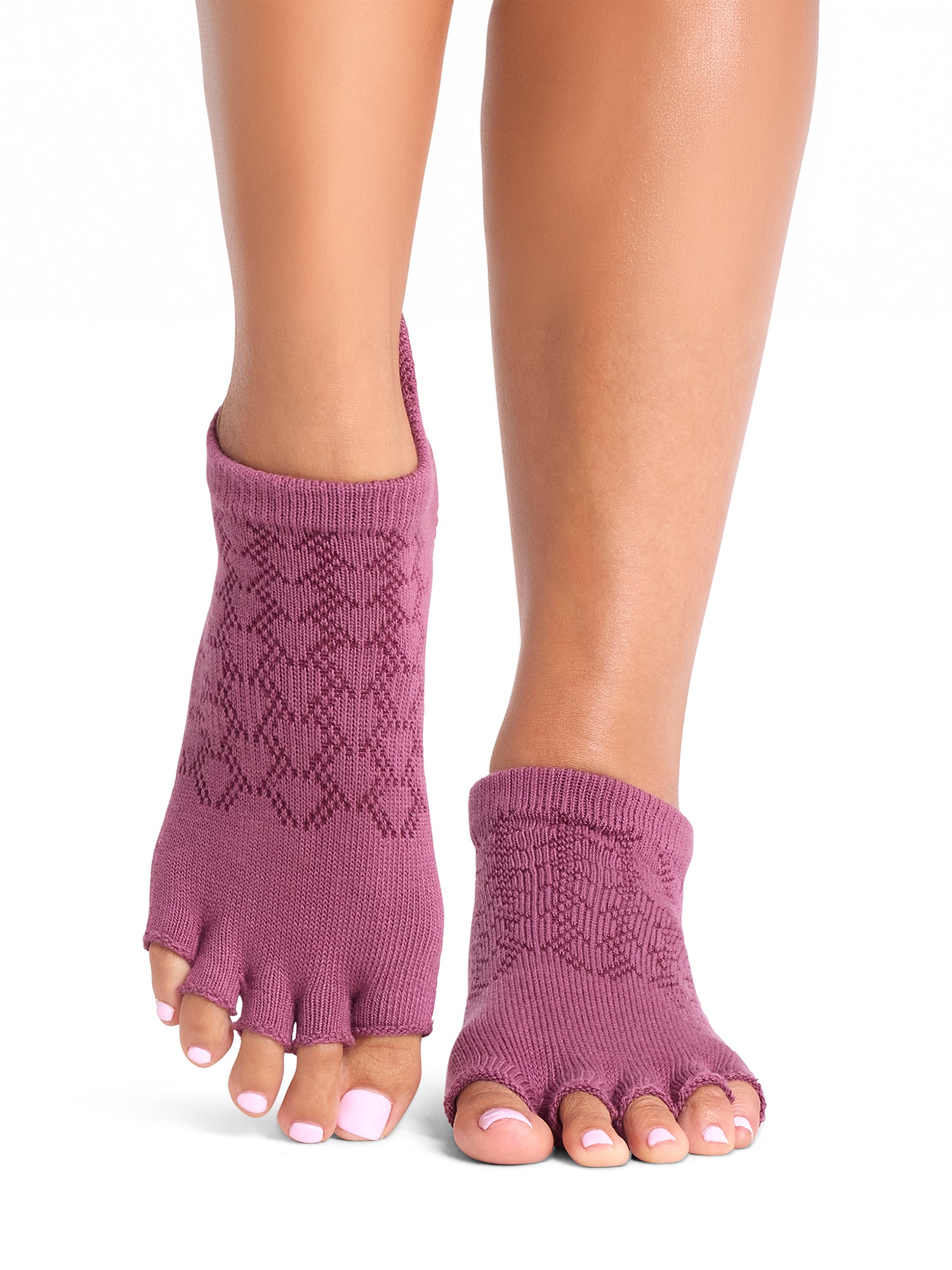 ToeSox] グリップ ソックス 5本指 ローライズ（Half-Toe／つま先なし
