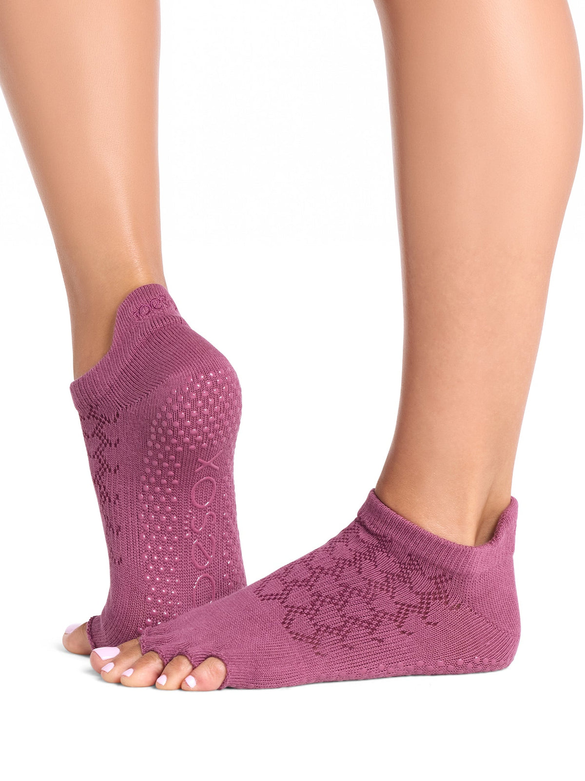 [ToeSox] Low Rise ローライズ（Half-Toe／つま先なし） グリップ ソックス ／ ヨガ ピラティス 滑り止め付 靴下 26FW_D2