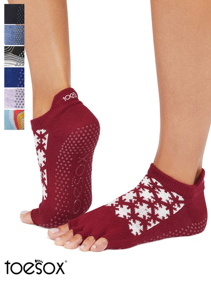 [ToeSox] Low Rise ローライズ（Half-Toe／つま先なし） グリップ ソックス ／ ヨガ ピラティス 滑り止め付 靴下 25FW_D2