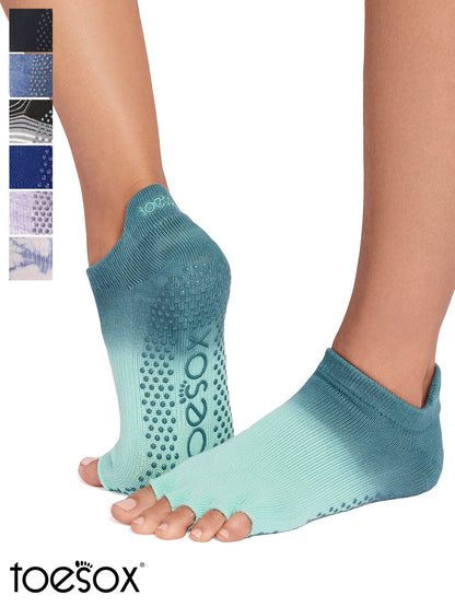 [限定SALE][ToeSox] Low Rise ローライズ（Half-Toe／つま先なし） グリップ ソックス ／ ヨガ ピラティス 滑り止め付 靴下 [EX]