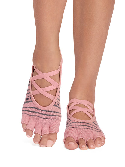 [ToeSox] Elle エル（Half-Toe／つま先なし）グリップ ソックス ／ ヨガ ピラティス 滑り止め付 靴下 26SS_D2