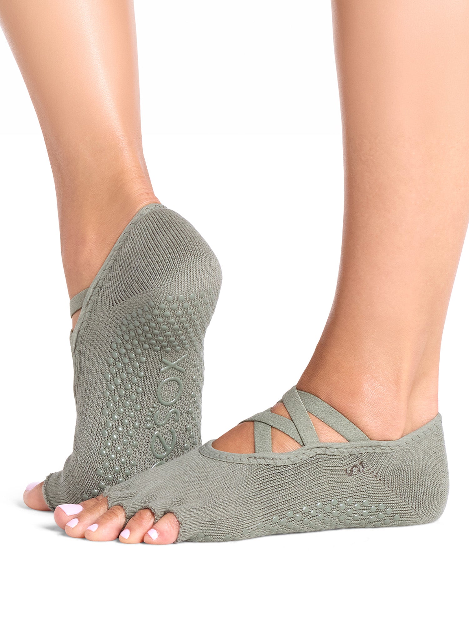 ToeSox] グリップ ソックス 5本指 エル（Half-Toe／つま先なし