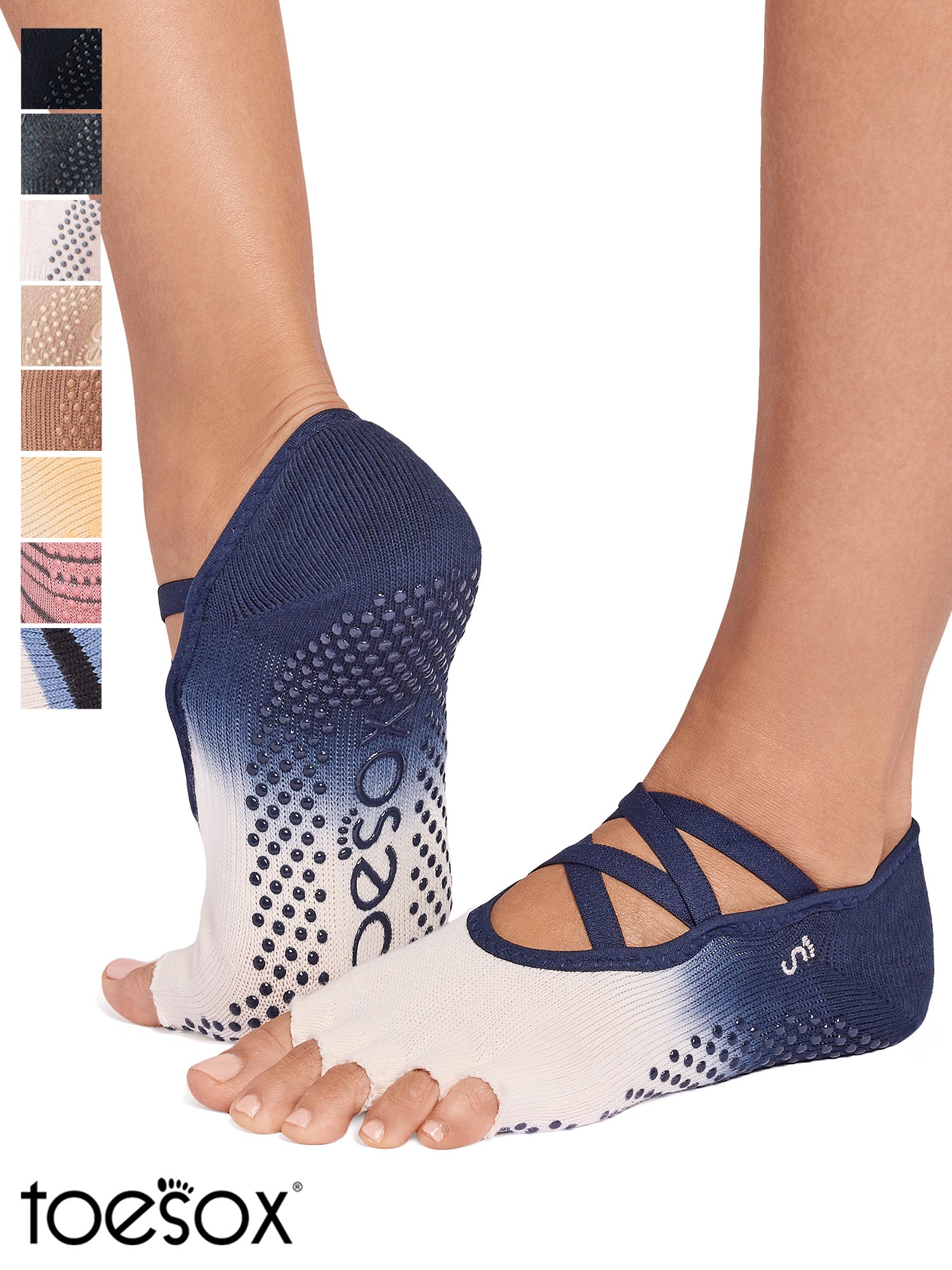 [ToeSox] Elle エル（Half-Toe／つま先なし）グリップ ソックス ／ ヨガ ピラティス 滑り止め付 靴下 26SS_D2