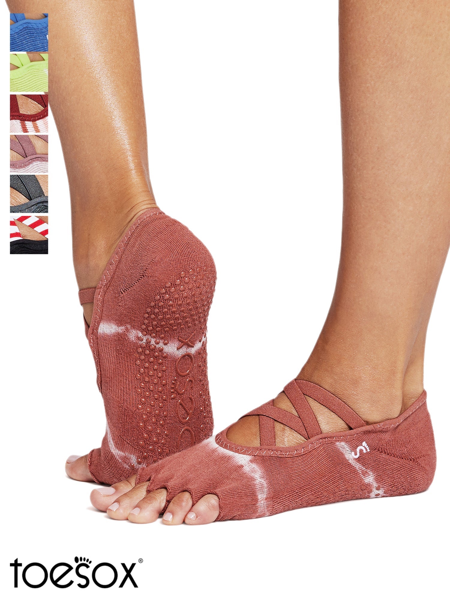 [SALE][ToeSox] Elle エル（Half-Toe／つま先なし）グリップ ソックス ／ トゥソックス ヨガ ピラティス 滑り止め付 靴下  [GWS]
