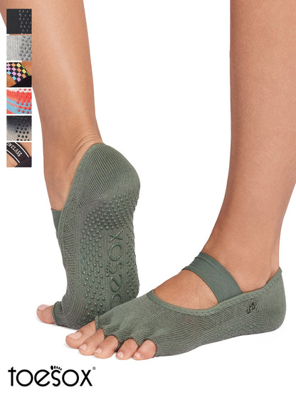 [ToeSox] Mia ミア（Half-Toe／つま先なし） グリップ ソックス ／ ヨガ ピラティス 滑り止め付 靴下 26SS_D1