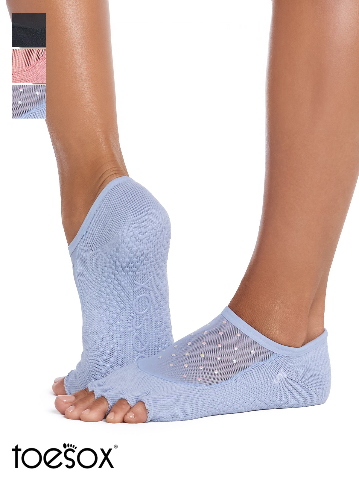 ToeSox] グリップ ソックス 5本指 ルナ（Half-Toe／つま先なし