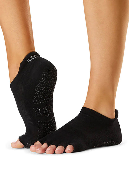[ToeSox] Low Rise Tec ローライズ テック（Half Toe／つま先なし） グリップ ソックス ／ ヨガ ピラティス 滑り止め付 靴下  _エボルブ