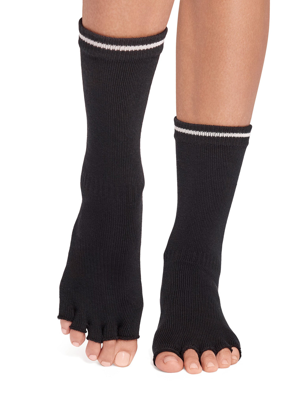最大40%OFF[SALE][ToeSox] Crew クルー（Half-Toe／つま先なし） グリップ ソックス／ ヨガ ピラティス 滑り止め付 靴下 クルー丈 [EX]