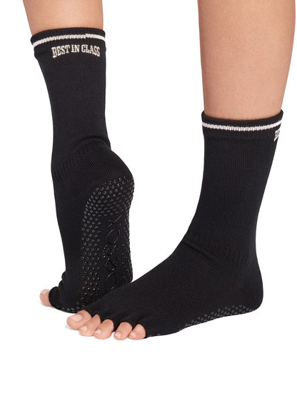 最大40%OFF[SALE][ToeSox] Crew クルー（Half-Toe／つま先なし） グリップ ソックス／ ヨガ ピラティス 滑り止め付 靴下 クルー丈 [EX]