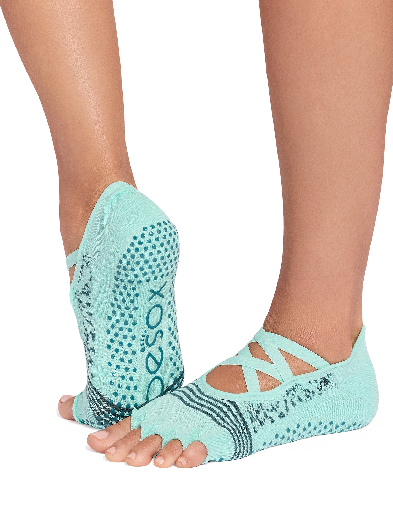 [ToeSox] Elle Tec エル テック（Half-Toe／つま先なし） テック グリップ ソックス／ ヨガ ピラティス 滑り止め付 靴下 26SS_D3