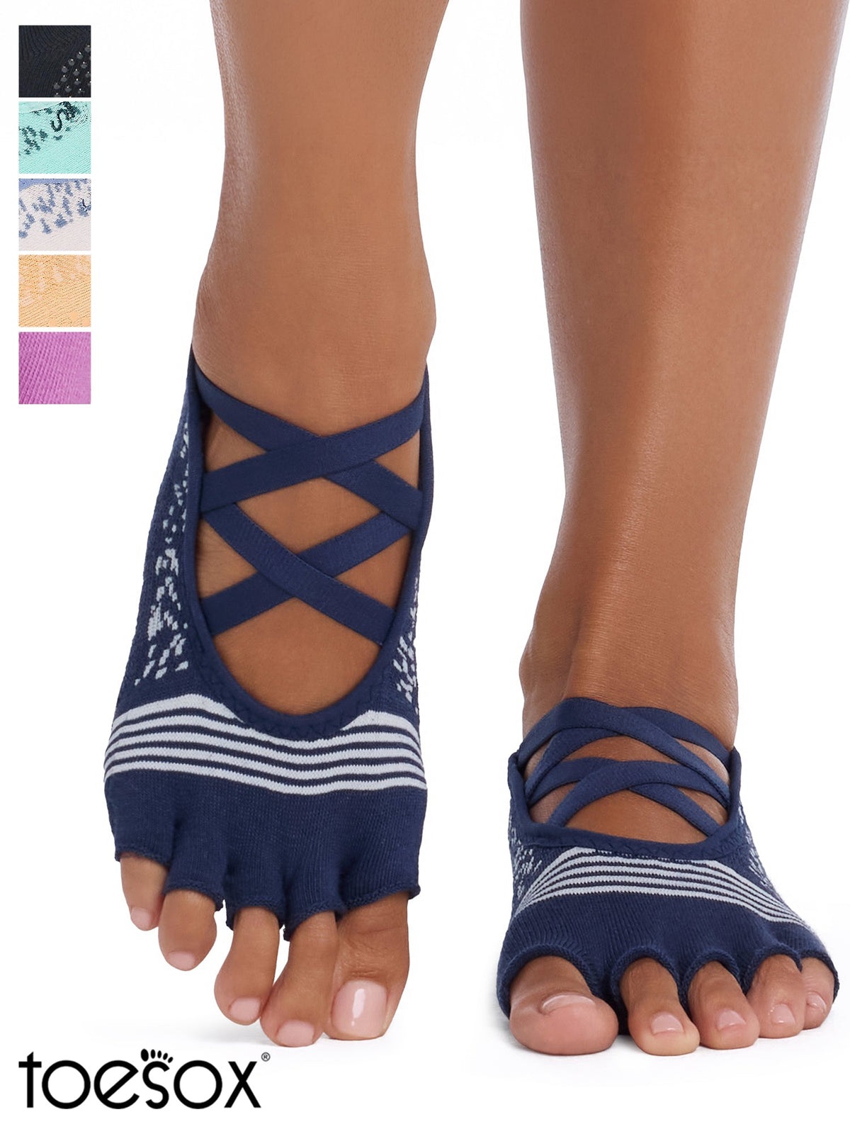 [ToeSox] Elle Tec (Half-Toe) Tech Grip Socks / Yoga Pilates Anti-Slip Socks 25SS_D2