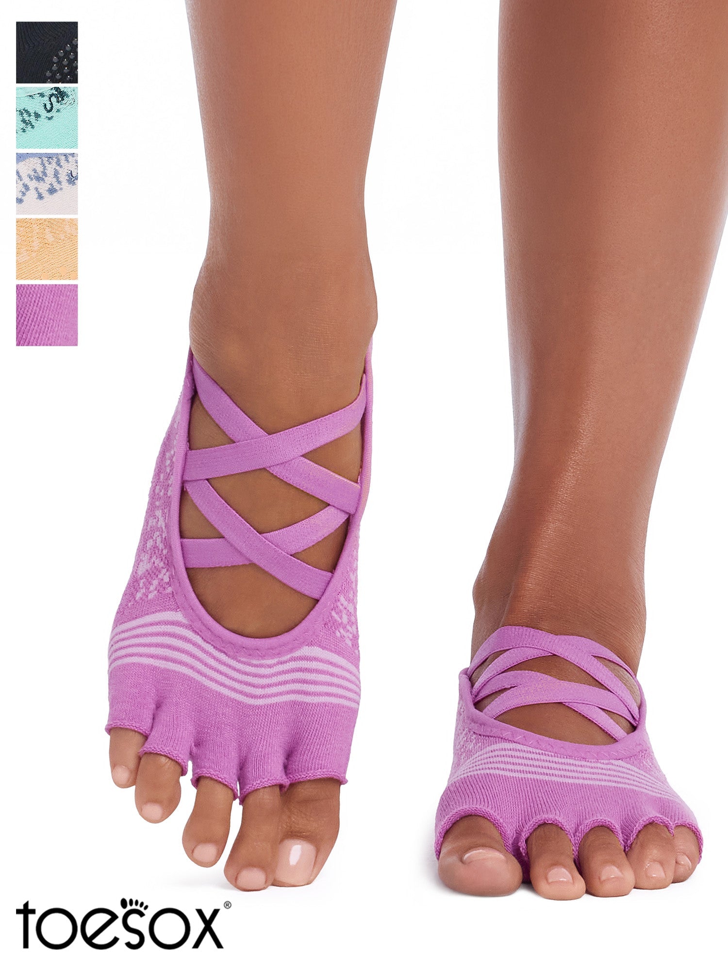 [ToeSox] Elle Tec (Half-Toe) Tech Grip Socks / Yoga Pilates Anti-Slip Socks 25SS_D2