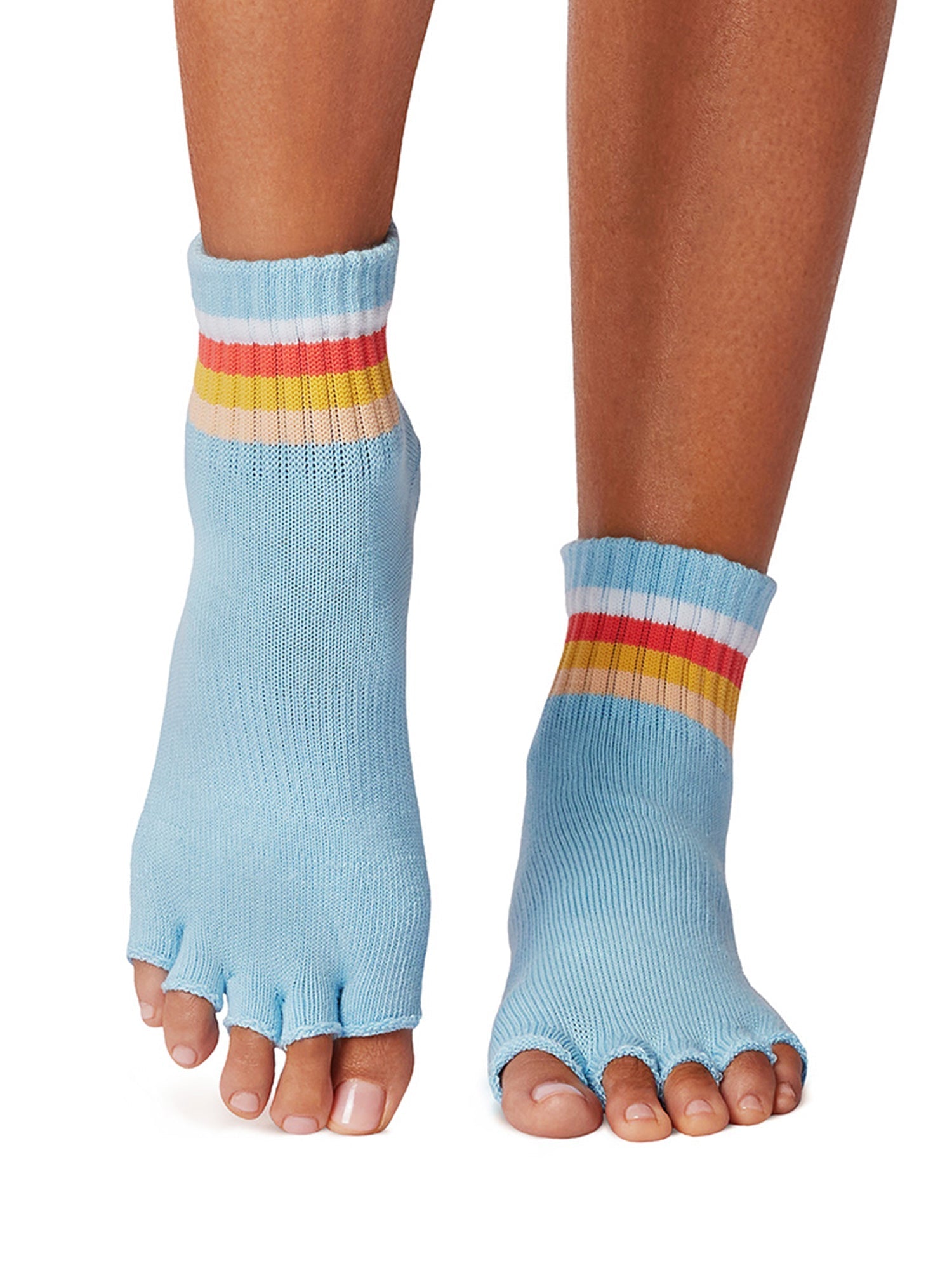 [SALE][ToeSox] Melody (Half-Toe/No Toes) Grip Socks/Yoga Pilates Non-Slip Socks Crew Length [SOFF] 2501