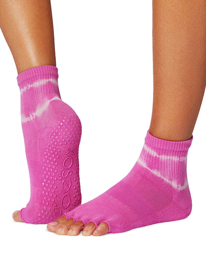 最大40%OFF[SALE][ToeSox] Melody メロディー（Half-Toe／つま先なし） グリップ ソックス／ ヨガ ピラティス 滑り止め付 靴下 クルー丈 [EX]