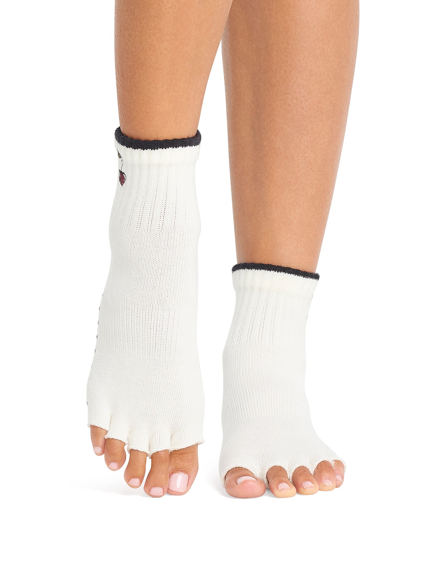 [限定SALE][ToeSox] Melody メロディー（Half-Toe／つま先なし） グリップ ソックス／ ヨガ ピラティス 滑り止め付 靴下 クルー丈 26SS_D1