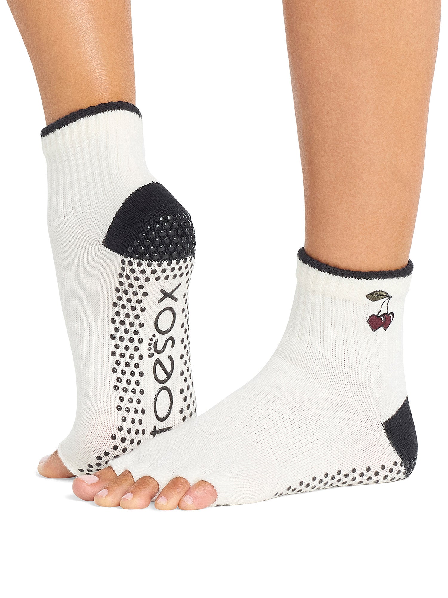 [限定SALE][ToeSox] Melody メロディー（Half-Toe／つま先なし） グリップ ソックス／ ヨガ ピラティス 滑り止め付 靴下 クルー丈 26SS_D1