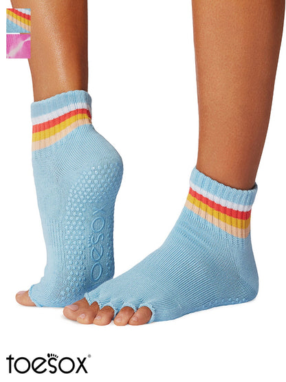 [SALE][ToeSox] Melody (Half-Toe/No Toes) Grip Socks/Yoga Pilates Non-Slip Socks Crew Length [SOFF] 2501