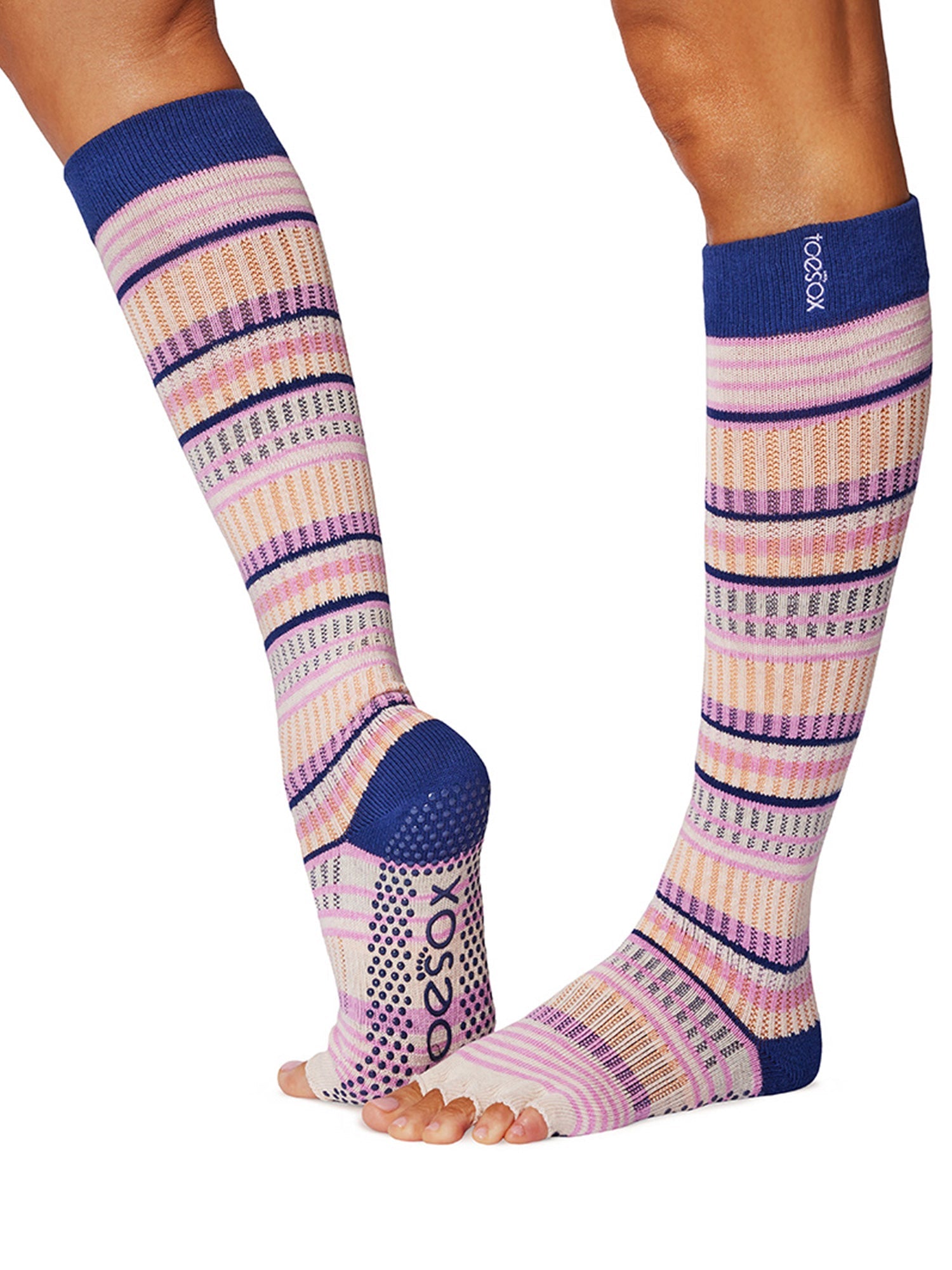 最大20%OFF[SALE][ToeSox] Scrunch スクランチ Knee High（Half-Toe／つま先なし） グリップ ソックス／ ヨガ ピラティス 滑り止め付 靴下 ハイソックス 25SS_D2