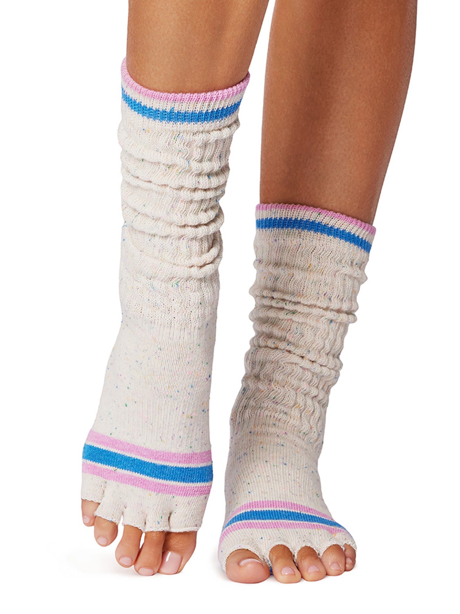 [ToeSox] Slouch (Half-Toe) Grip Socks / Yoga Pilates Socks with Anti-Slip Crew Length 24FW