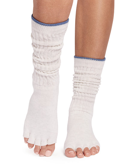 [ToeSox] Slouch (Half-Toe) Grip Socks / Yoga Pilates Socks with Anti-Slip 25SS_D2 2502 Crew Length