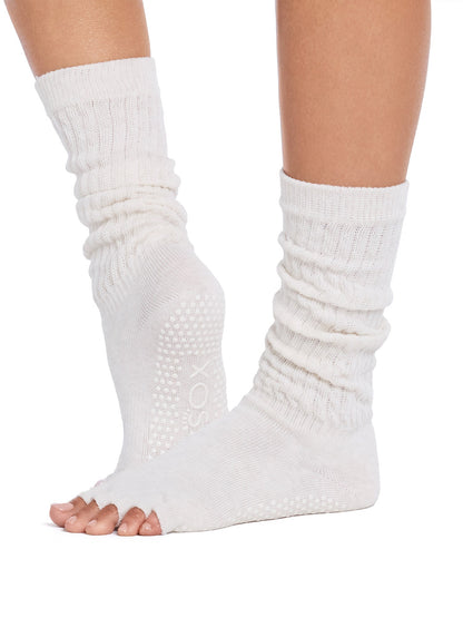 [ToeSox] Slouch (Half-Toe) Grip Socks / Yoga Pilates Socks with Anti-Slip 25SS_D2 2502 Crew Length