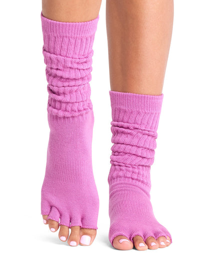 [ToeSox] Slouch (Half-Toe) Grip Socks / Yoga Pilates Socks with Anti-Slip 25SS_D2 2502 Crew Length