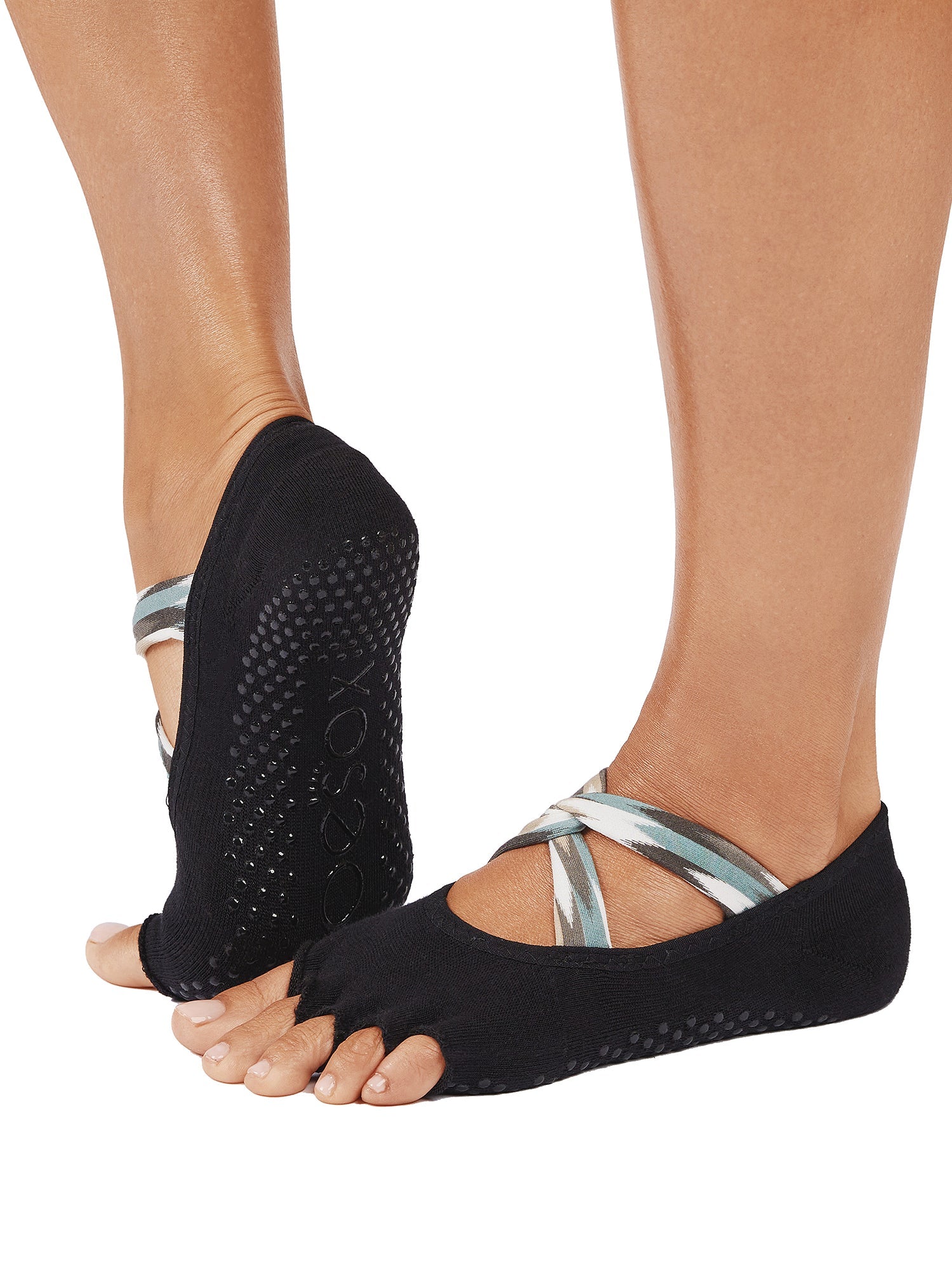 [ToeSox] Ivy Ultra Fine Knit アイビー ウルトラファインニット（Half-Toe／つま先なし） グリップ ソックス ／ ヨガ ピラティス 滑り止め付 靴下 25FW_D1 2507