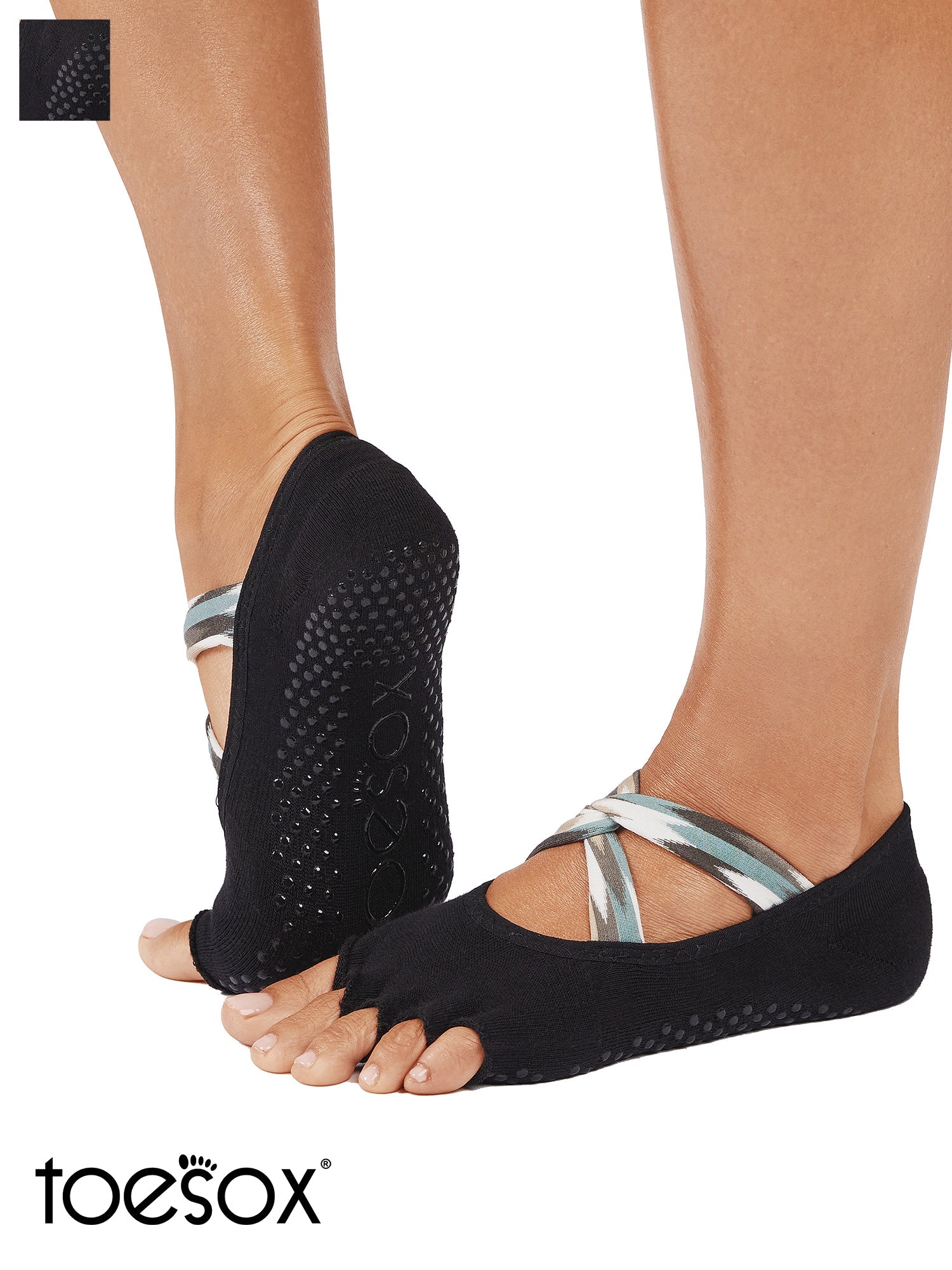 [ToeSox] Ivy Ultra Fine Knit アイビー ウルトラファインニット（Half-Toe／つま先なし） グリップ ソックス ／ ヨガ ピラティス 滑り止め付 靴下 25FW_D1 2507