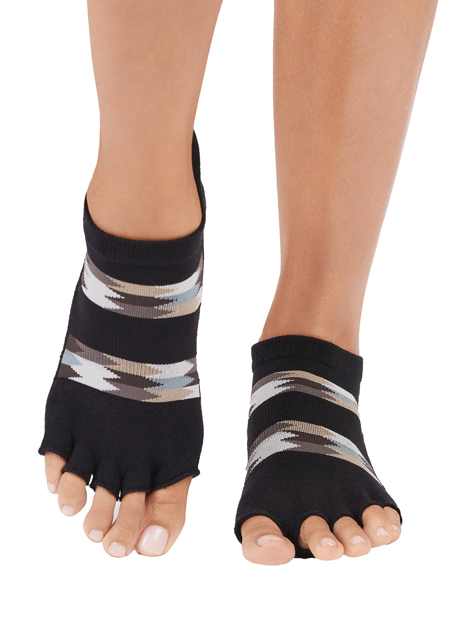 [ToeSox] Low Rise Ultra Fine Knit ローライズ ウルトラファインニット（Half-Toe／つま先なし） グリップ ソックス ／ ヨガ ピラティス 滑り止め付 靴下 25FW_D1