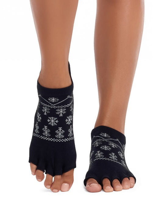 [限定SALE][ToeSox] Low Rise Ultra Fine Knit ローライズ ウルトラファインニット（Half-Toe／つま先なし） グリップ ソックス ／ ヨガ ピラティス 滑り止め付 靴下  [EX]  26FW_D2