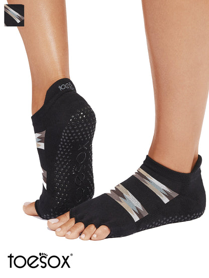 [ToeSox] Low Rise Ultra Fine Knit ローライズ ウルトラファインニット（Half-Toe／つま先なし） グリップ ソックス ／ ヨガ ピラティス 滑り止め付 靴下 25FW_D1