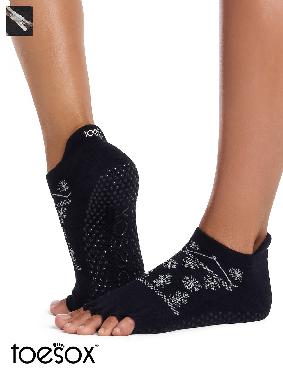 [限定SALE][ToeSox] Low Rise Ultra Fine Knit ローライズ ウルトラファインニット（Half-Toe／つま先なし） グリップ ソックス ／ ヨガ ピラティス 滑り止め付 靴下  [EX]  26FW_D2