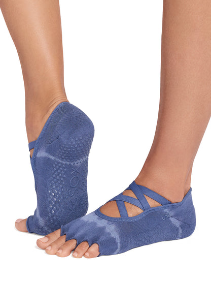 [ToeSox] Elle Ultra Fine Knit エル ウルトラファインニット（Half-Toe／つま先なし） グリップ ソックス／ ヨガ ピラティス 滑り止め付 靴下 くるぶし丈 26SS_D2