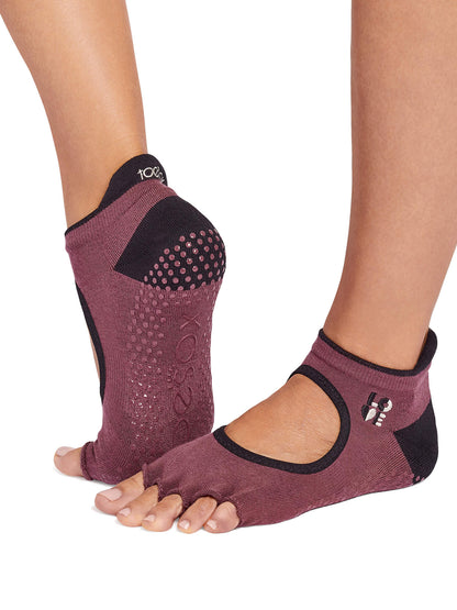 9%OFF[限定SALE][ToeSox] Bellarina Ultra Fine Knit ベラリナ ウルトラファインニット（Half-Toe／つま先なし） グリップ ソックス ／ ヨガ ピラティス 滑り止め付 靴下 26SS_D3