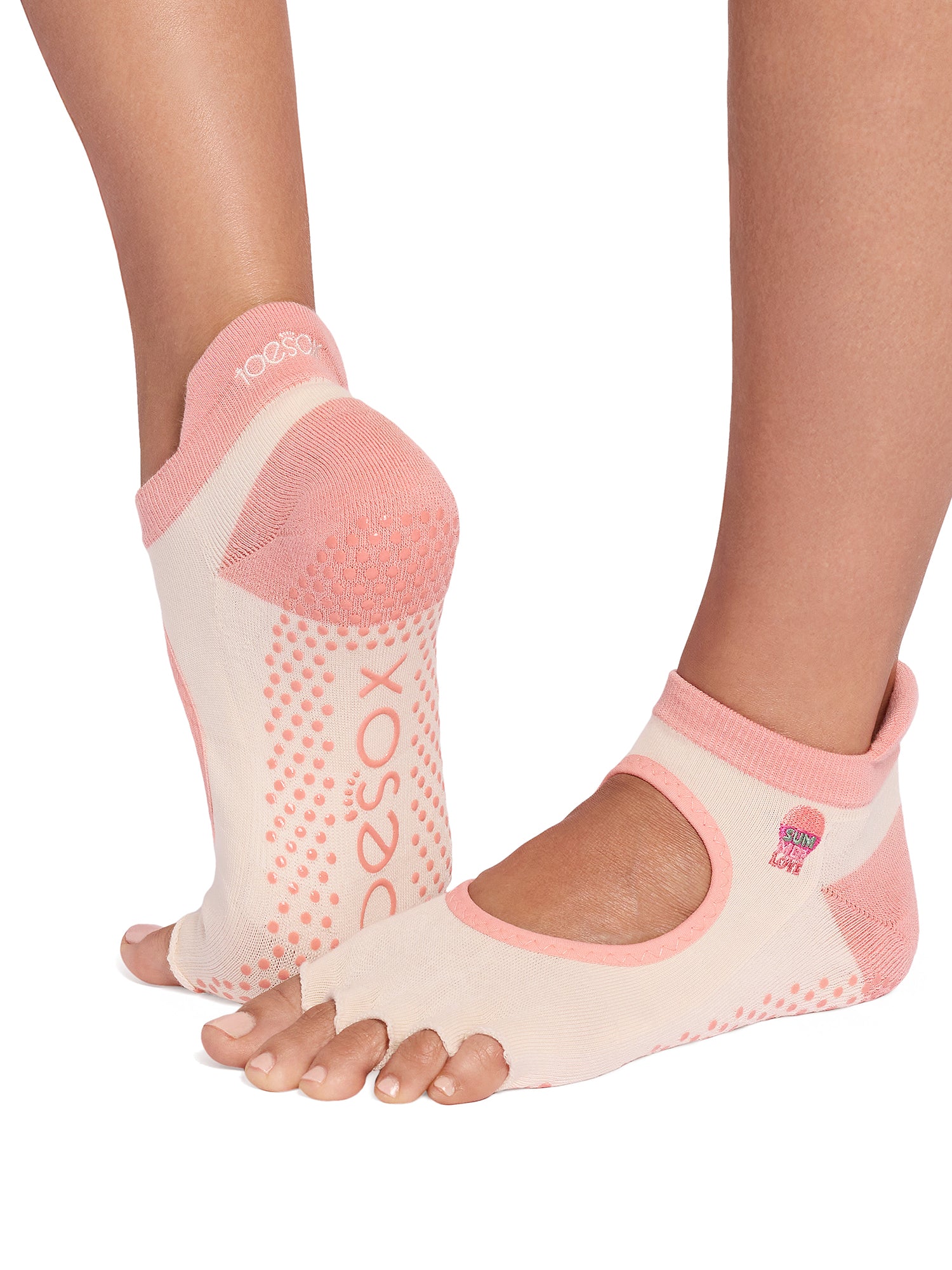 [ToeSox] Bellarina Ultra Fine Knit ベラリナ ウルトラファインニット（Half-Toe／つま先なし） グリップ ソックス ／ ヨガ ピラティス 滑り止め付 靴下 26SS_D3