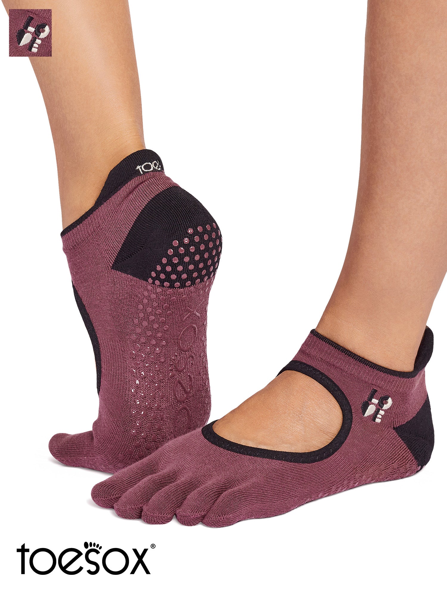 [ToeSox] Bellarina Ultra Fine Knit ベラリナ ウルトラファインニット（Half-Toe／つま先なし） グリップ ソックス ／ ヨガ ピラティス 滑り止め付 靴下 26SS_D1