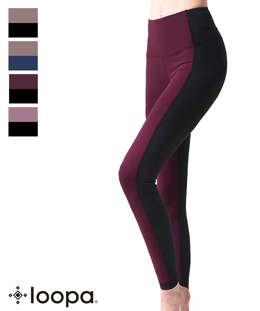 [Loopa] ルーパ デイリーヨガレギンス（バイカラー）daily yoga leggings bicolor ヨガパンツ/ ヨガウェア 22SS [SOFF]-Puravida! プラヴィダ　ヨガ ピラティス フィットネスショップ