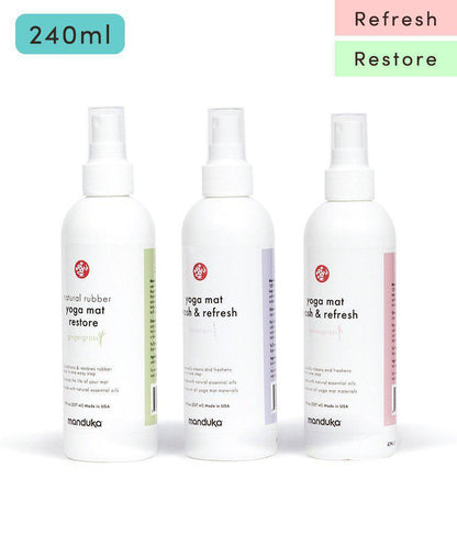 Manduka マンドゥカ マットウォッシュ リフレッシュ＆リストア 8oz(240ml) ヨガマットケア スプレー-ヨガマットクリーナー-