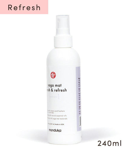 Manduka マンドゥカ マットウォッシュ リフレッシュ＆リストア 8oz(240ml) ヨガマットケア スプレー-ヨガマットクリーナー-ラベンダー(リフレッシュ)-8oz(240ml)-即納