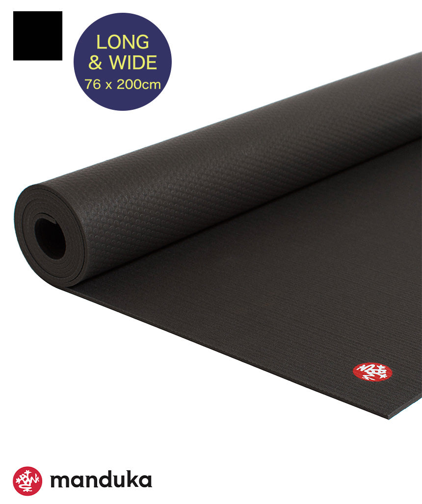 [Manduka] PROlite ヨガマット ロング&amp;ワイド （5mm / 76cm×200cm） / YOGA MAT PROlite LONG &amp; WIDE ブラックマット 大型 幅広 マンドゥカ