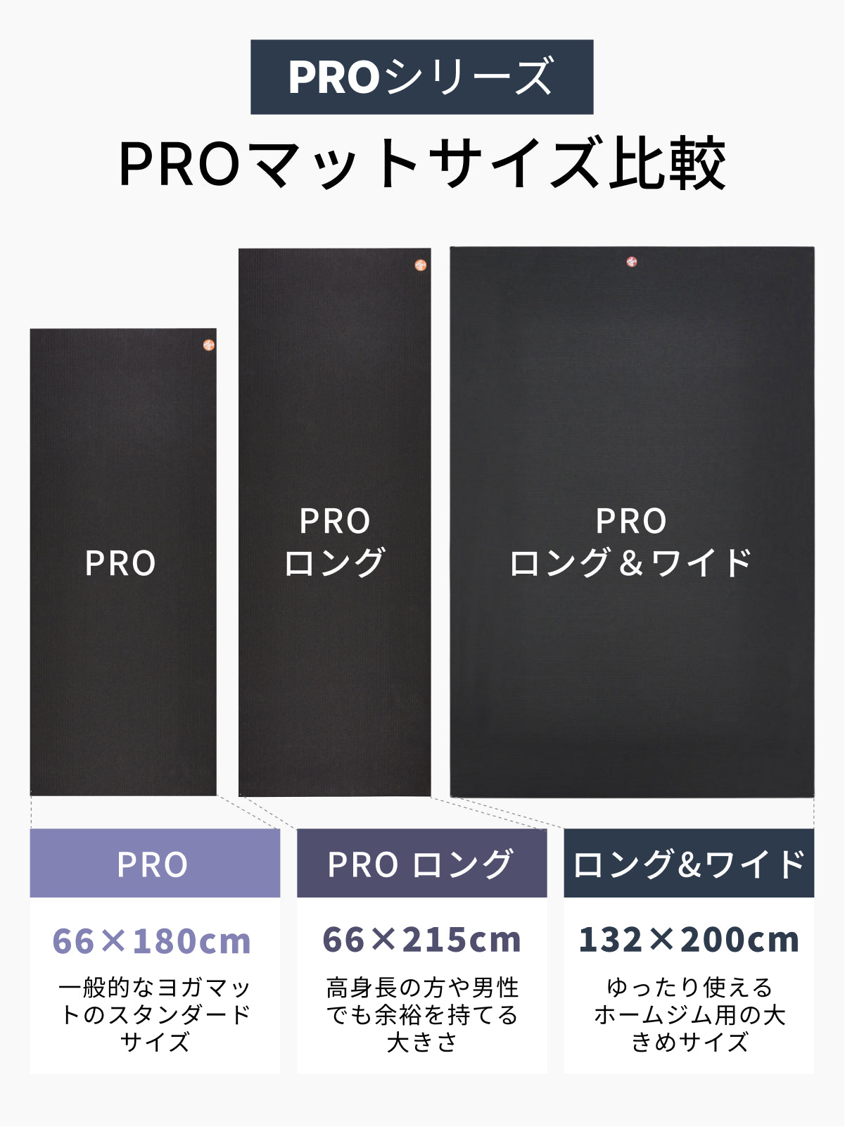 [Manduka]PRO ロング＆ワイド ヨガマット 6mm (132cm×200cm）ブラックマット