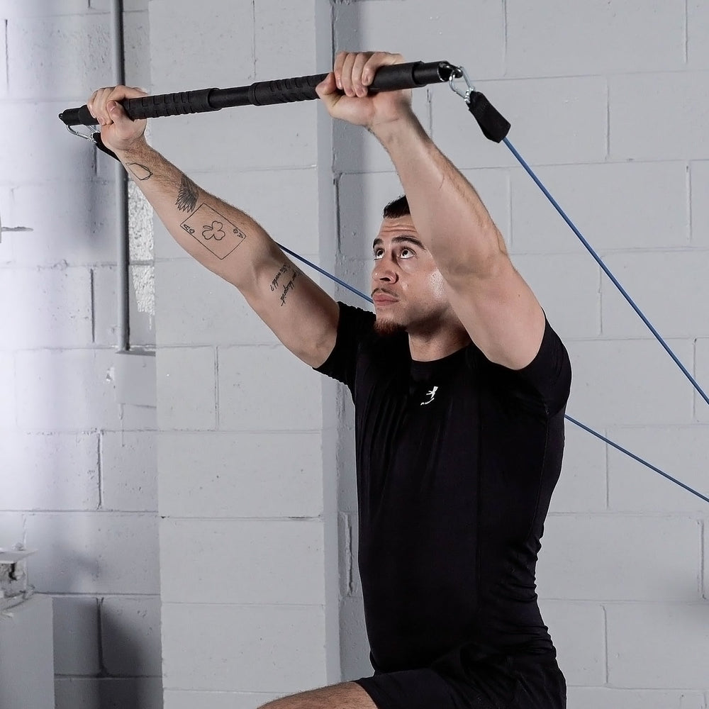 TRNR Door Anchor | Shoulder Raise Exercise with TRNR Strength Bar X & Strength Tube X